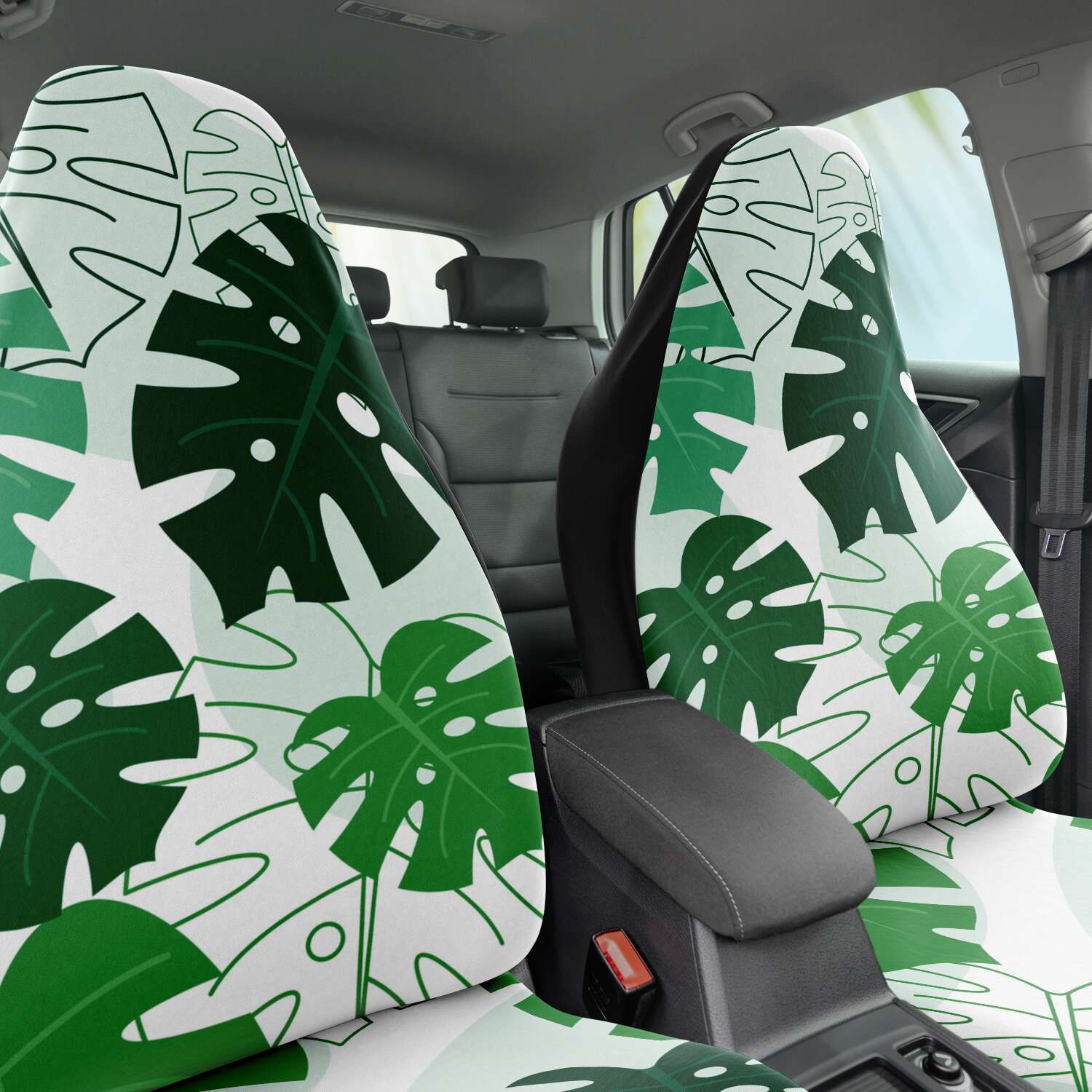 Monstera Leaves Car Seat Cover