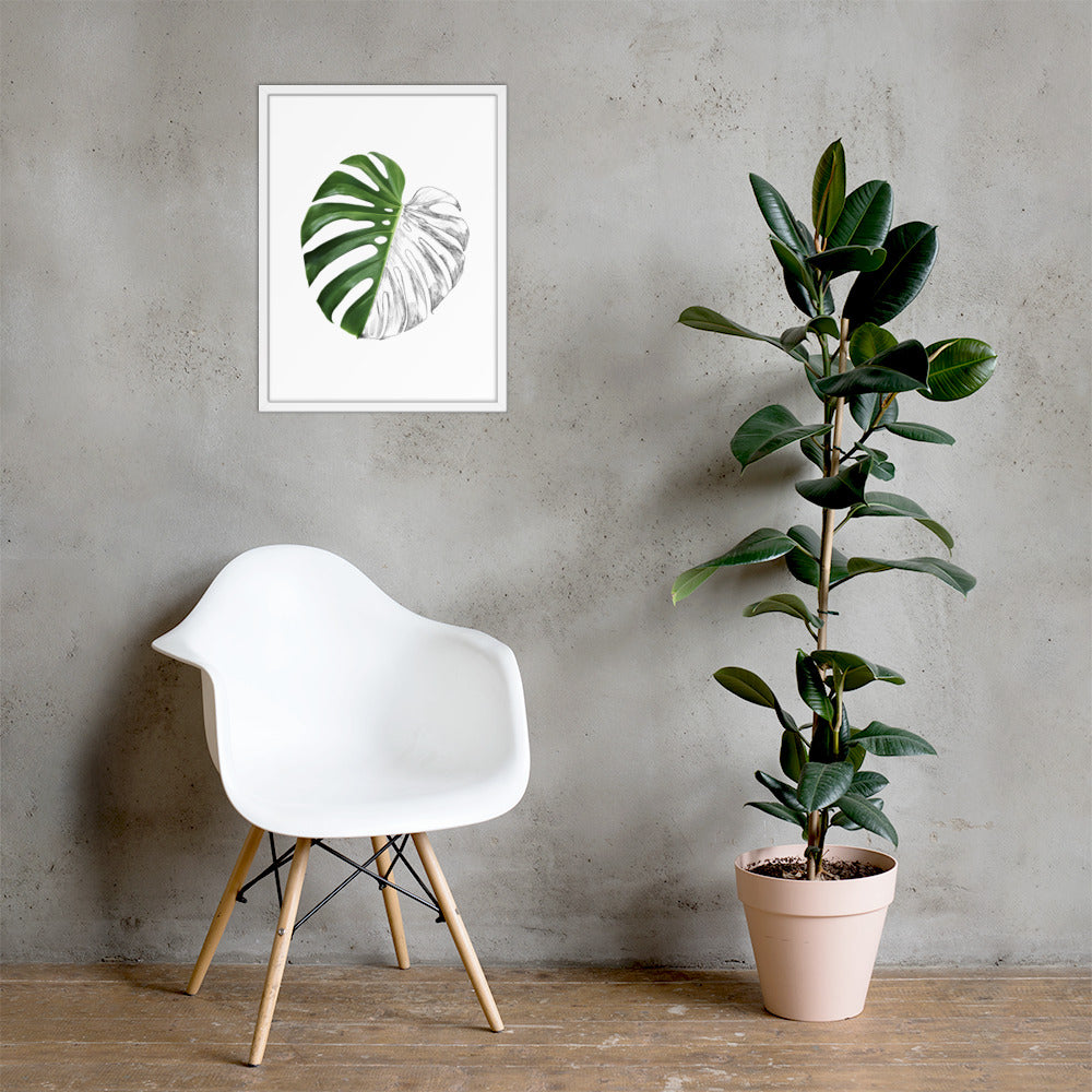 Monsterra Leaf Framed poster