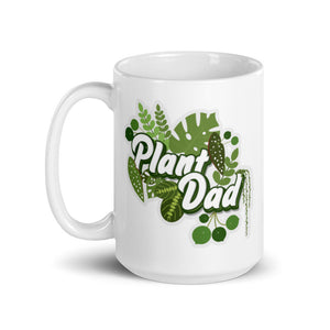 Plant Dad White glossy mug