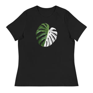 Sketch Monstera Leaf Women's Relaxed T-Shirt